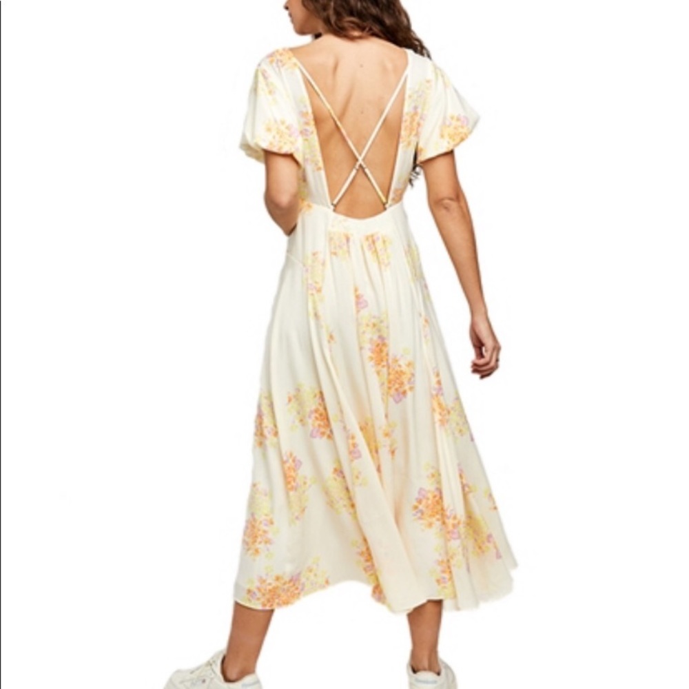 NWT Free People Laura Printed Floral Maxi Dress - Picture 6 of 8